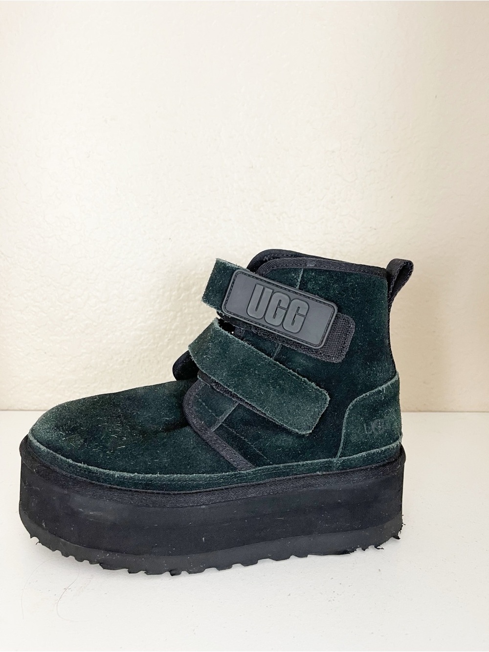 UGG Neumel Platform boots in Black Suede Ankle Boot with Dual Straps - Picture 14 of 16